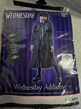 NWT Rubies Wednesday Addams Costume Coat Netflix Girls Size 6 Small (5-7yr)